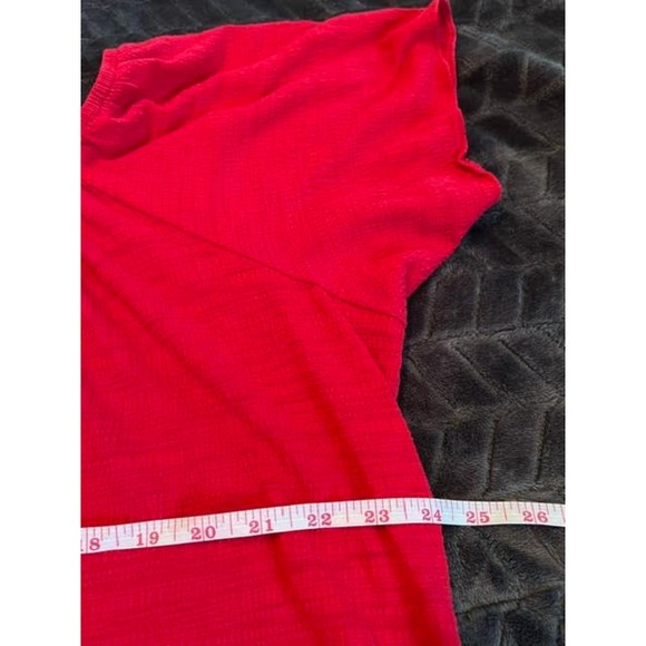 Avenue Coral Textured Knit Button Down Cap Sleeve Size 18/20 - Picture 7 of 8